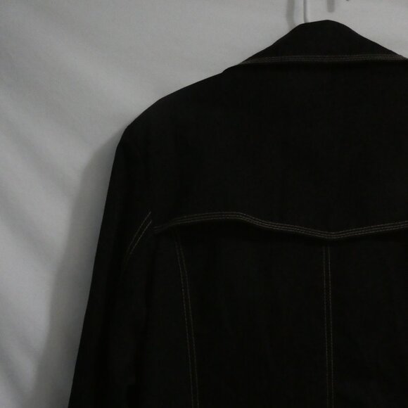 Limited Edition - FENNELLI | size 14 | Long Black Lightweight Trench Coat - Picture 9 of 16